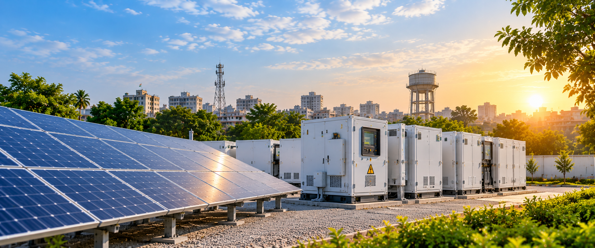 Solar, battery storage, PCS/inverter and switchgear equipment